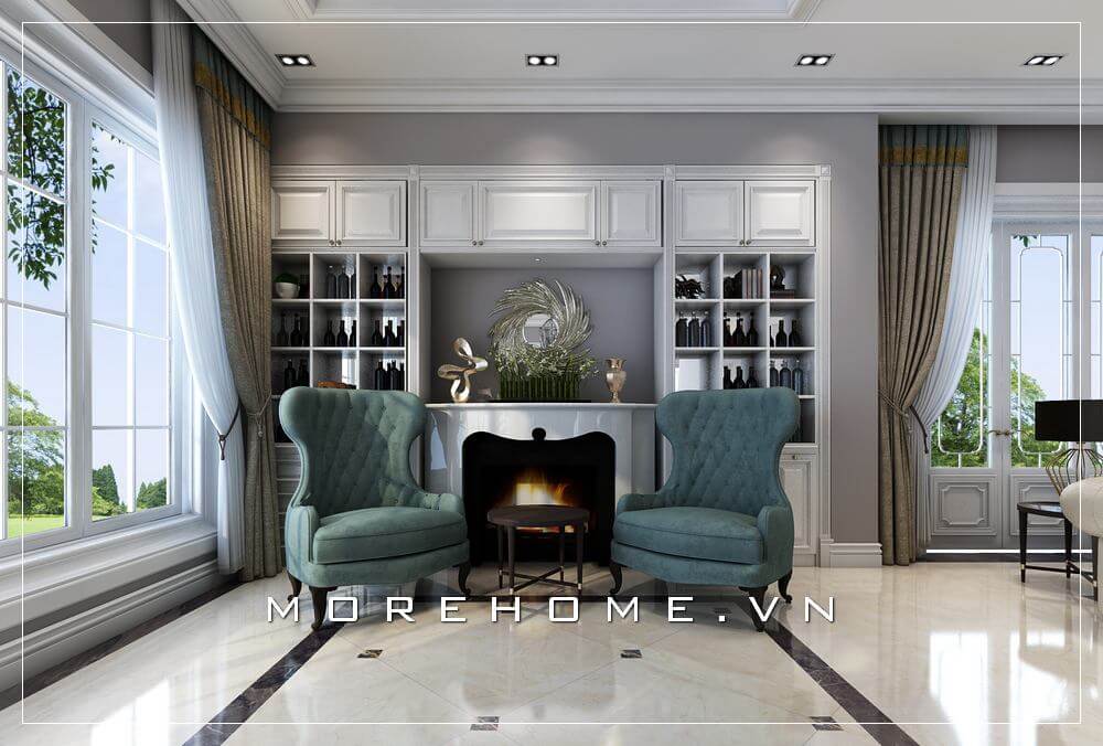 Thiết kế nội thất tầng hầm - tủ rượu biệt thự đẹp đẳng cấp